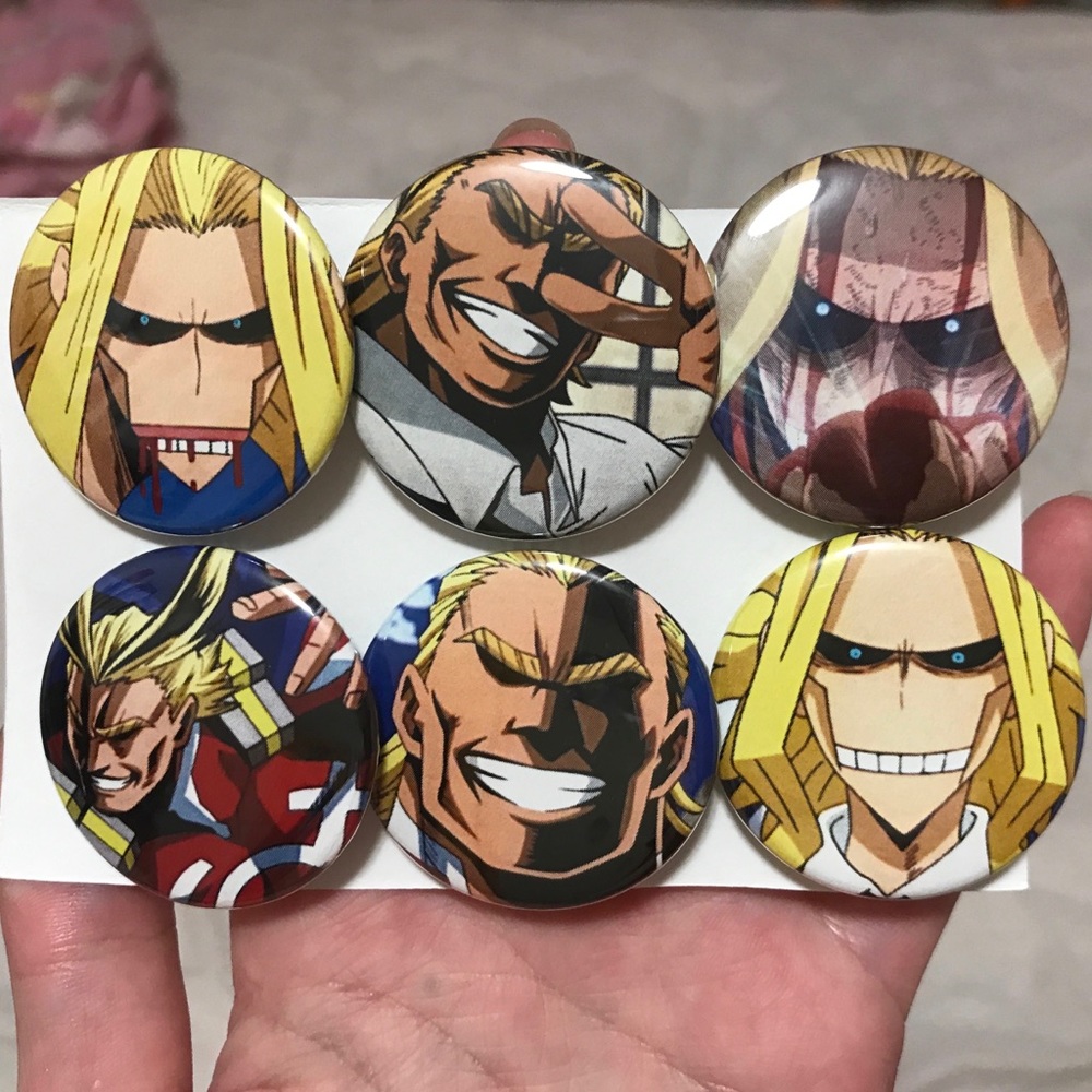 My Hero Academia All Might Pinback Bu…